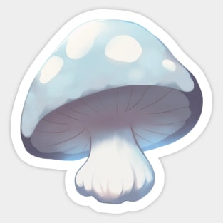 Cute Robin Blue Mushroom Sticker